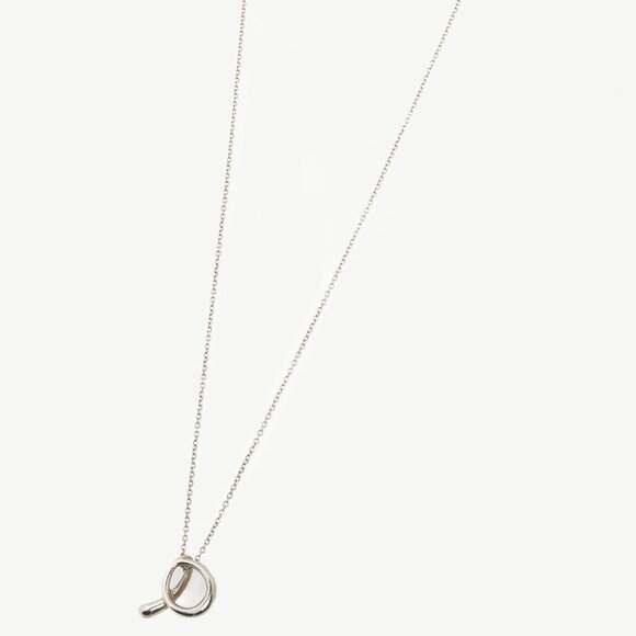 Tiffany & Co. Elsa Peretti Alphabet Letter A Pendant 925 Sterling Silver Necklac - Picture 3 of 6